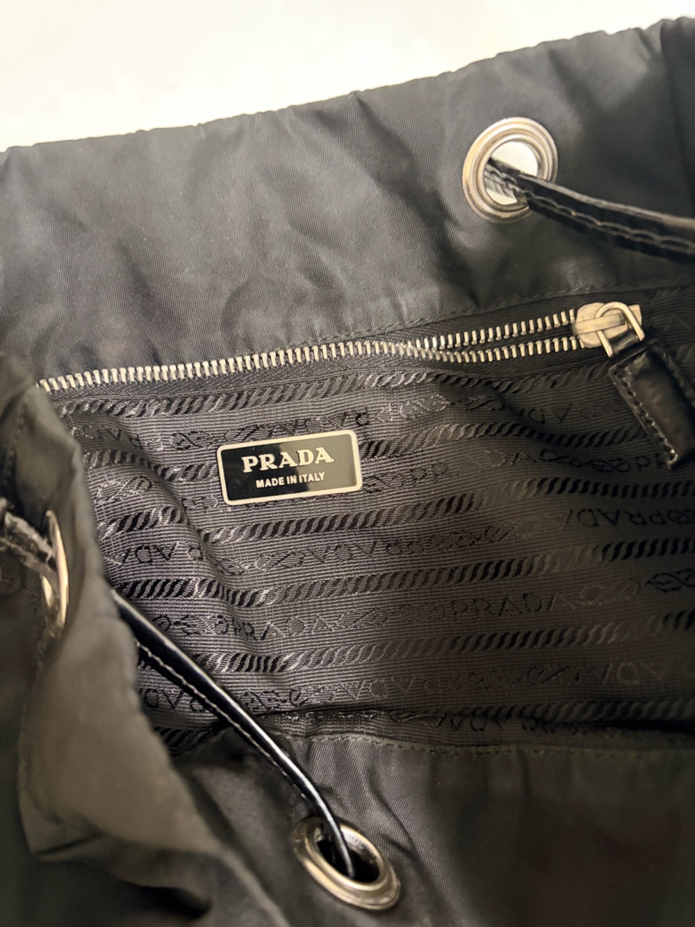 Prada Black Nylon Shoulder Tote with Patent Leather Straps - Picture 6 of 10